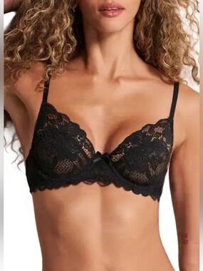 Adore Me Black Lace Underwire Bra